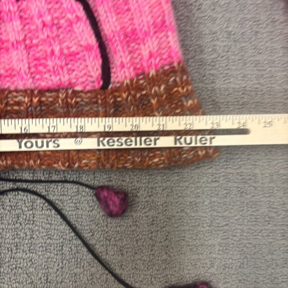 Rocky Mountain Nepal Large Zip Up Jacket Wool Knit Fleece Lined Hood Pockets Y2K - Picture 6 of 11